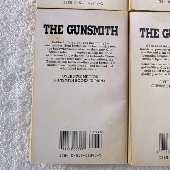 Vintage The Gunsmith All Action Western Romance Novel x4 - Picture 12 of 13